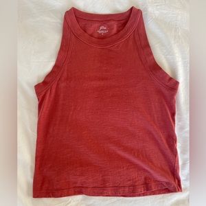 J Crew High-neck tank in organic slub cotton